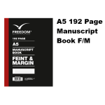 Freedom 192 pages A5 Manuscript Books F/M 
